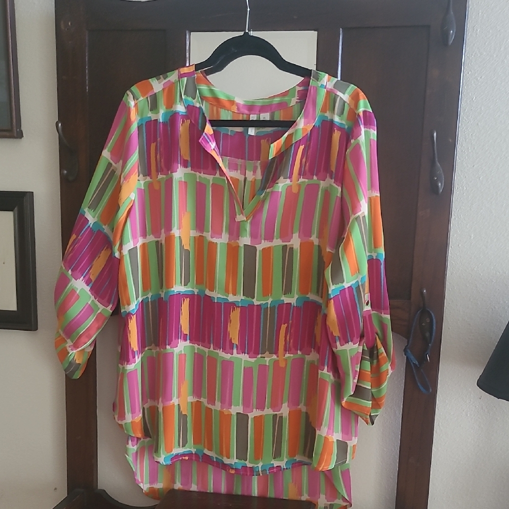 Cato Multicolor Striped Blouse